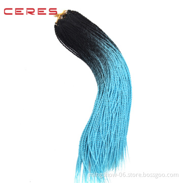 NO MOQ promotion wholesale crochet synthetic hair,box braid crochet hair